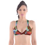 Abstract Fractal Design Digital Wallpaper Graphic Backdrop Plunge Bikini Top