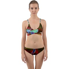 Abstract Fractal Design Digital Wallpaper Graphic Backdrop Wrap Around Bikini Set by uniart180623