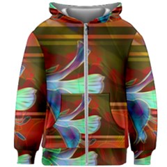 Abstract Fractal Design Digital Wallpaper Graphic Backdrop Kids  Zipper Hoodie Without Drawstring by uniart180623