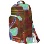 Abstract Fractal Design Digital Wallpaper Graphic Backdrop Double Compartment Backpack