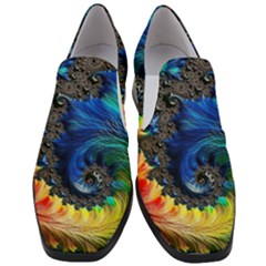Colorful Digital Art Fractal Design Women Slip On Heel Loafers by uniart180623