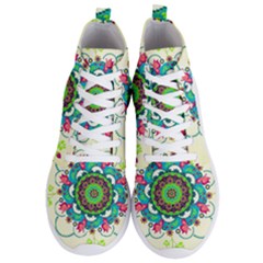 Mandala Flowers Abstract Butterflies Floral Pattern Summer Men s Lightweight High Top Sneakers by uniart180623
