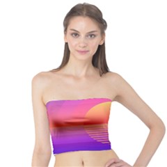 Sunset Summer Time Tube Top by uniart180623