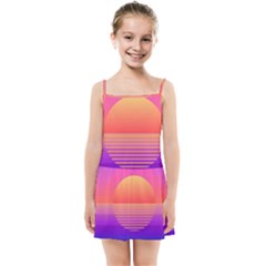 Sunset Summer Time Kids  Summer Sun Dress by uniart180623