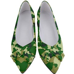 Green Military Background Camouflage Women s Bow Heels by uniart180623