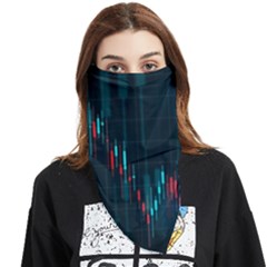 Flag Patterns On Forex Charts Face Covering Bandana (triangle) by uniart180623