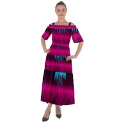 Futuristic Cityscape Shoulder Straps Boho Maxi Dress 