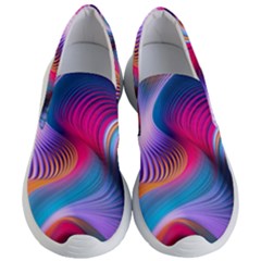 Colorful 3d Waves Creative Wave Waves Wavy Background Texture Women s Lightweight Slip Ons by uniart180623