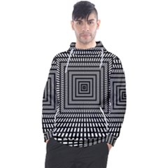 Focus Squares Optical Illusion Men s Pullover Hoodie by uniart180623