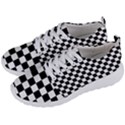 Black White Checker Pattern Checkerboard Men s Lightweight Sports Shoes View2