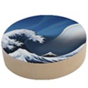 The Great Wave Off Kanagawa Wooden Bottle Opener (Round) View1