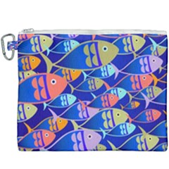 Sea Fish Illustrations Canvas Cosmetic Bag (xxxl)