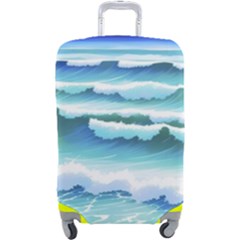 Ocean Sea Waves Beach Luggage Cover (large)