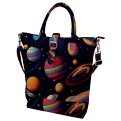 Planet Star Fantasy Buckle Top Tote Bag by Simbadda