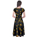 Bloomed Yellow Petaled Flower Plants Cap Sleeve Wrap Front Dress View2