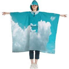 Clouds Hd Wallpaper Women s Hooded Rain Ponchos by artworkshop