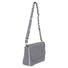Geometric Noir Pattern Shoulder Bag With Back Zipper by dflcprintsclothing