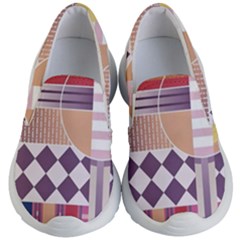 Abstract Shapes Colors Gradient Kids Lightweight Slip Ons by Simbadda