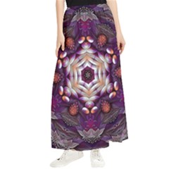 Rosette Kaleidoscope Mosaic Abstract Background Art Maxi Chiffon Skirt by Simbadda