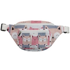 Cute Seamless Pattern With Cats Fanny Pack by Simbadda