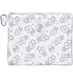 Cute Pattern With Easter Bunny Egg Canvas Cosmetic Bag (xxxl) by Simbadda