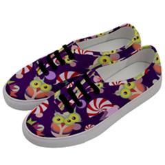 Owl Pattern Background Men s Classic Low Top Sneakers by Simbadda