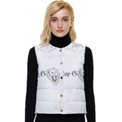 (2)dx Hoodie  Women s Button Up Puffer Vest by Alldesigners