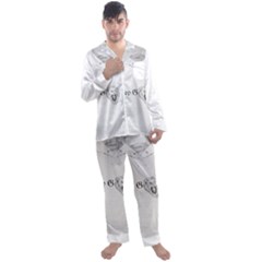 (2)dx Hoodie  Men s Long Sleeve Satin Pajamas Set