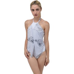 (2)dx Hoodie Go With The Flow One Piece Swimsuit by Alldesigners