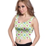 Birds Pattern Background Crop Top