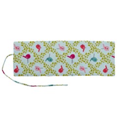 Birds Pattern Background Roll Up Canvas Pencil Holder (m) by Simbadda