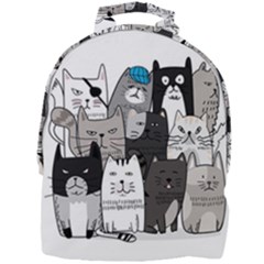 Cute Cat Hand Drawn Cartoon Style Mini Full Print Backpack by Simbadda