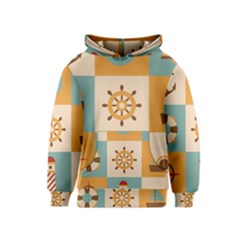Nautical Elements Collection Kids  Pullover Hoodie by Simbadda