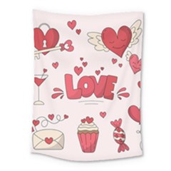 Hand Drawn Valentines Day Element Collection Medium Tapestry by Simbadda
