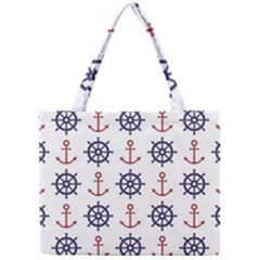 Nautical-seamless-pattern Mini Tote Bag by Simbadda