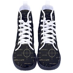Abstract-math Pattern Women s High-top Canvas Sneakers by Simbadda