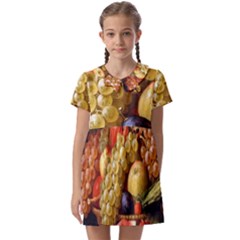 Fruits Kids  Asymmetric Collar Dress