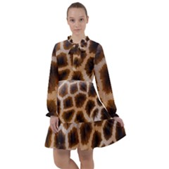 Giraffe Skin Design All Frills Chiffon Dress by Excel