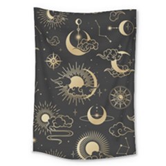 Asian-seamless-pattern-with-clouds-moon-sun-stars-vector-collection-oriental-chinese-japanese-korean Large Tapestry by Simbadda