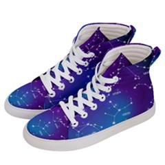 Realistic-night-sky-poster-with-constellations Women s Hi-top Skate Sneakers by Simbadda