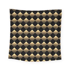 Golden-chess-board-background Square Tapestry (small) by Simbadda