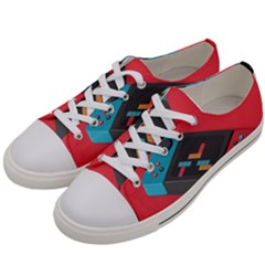 Gaming Console Video Women s Low Top Canvas Sneakers by Grandong
