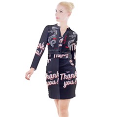 Dragon  Button Long Sleeve Dress by Sonugujjar