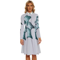 Skirt  Long Sleeve Shirt Collar A-line Dress by 3147318