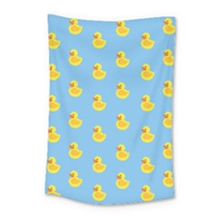 Rubber Duck Pattern Small Tapestry by Valentinaart
