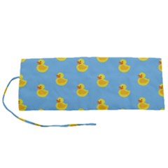 Rubber Duck Pattern Roll Up Canvas Pencil Holder (s) by Valentinaart