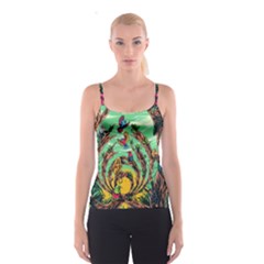 Monkey Tiger Bird Parrot Forest Jungle Style Spaghetti Strap Top by Grandong