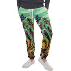 Monkey Tiger Bird Parrot Forest Jungle Style Men s Jogger Sweatpants by Grandong