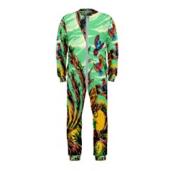 Monkey Tiger Bird Parrot Forest Jungle Style Onepiece Jumpsuit (kids) by Grandong