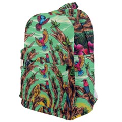 Monkey Tiger Bird Parrot Forest Jungle Style Classic Backpack by Grandong